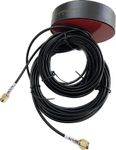 CompuPort permanent mount Puck Antenna Omni-Directional with Dual Diversity SMA Male connectors with 15' Cables for 5G 4G, 3G LTE HSPA Wireless Antenna designed to work with Sierra, Multitech, MicroHard, DiGi, Cisco or any SMA modems