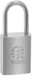 Stanley Best Best 11B722T Padlock Brass, Satin Chrome, Silver, Box of 1, Brass; Stainless Steel