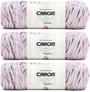 Caron Simply Soft Speckle Yarn, Wisteria 3 Pack