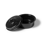 Starfrit Enamel Carbon Steel Round Roaster, 2,8L (3QT) Capacity, PFAS & PFOA Free, Quick Even Heat, Dome Lid, Oven Safe, Black