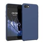 kwmobile Case Compatible with Apple iPhone SE (2022) / iPhone SE (2020) / iPhone 8 / iPhone 7 Case - TPU Silicone Phone Cover with Soft Finish - Dark Blue