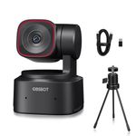 OBSBOT Tiny 2 Lite, PTZ 4K Webcam 1080P@60fps HDR, PC Camera with AI Tracking, Microphones with AI Noise Cancellation, Tripod, Gesture Control, Autofocus, Plug&Play, Ideal for Gaming or Streaming