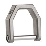 MecArmy Titanium D Ring Key Shackle, U Shape Key Ring Horseshoe Clasp for Car Fob, Key Organizer Keychain, Stonewashed, M, Medium