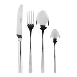 Russell Hobbs COMBO-2151 Vienna 48 Piece Cutlery Set - Stainless Steel Silverware, Service for 12, Tableware with Forks, Knives, Tablespoons and Teaspoons, Dishwasher Safe Flatware, Mirror Polished