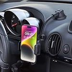 Phone Holder Car, Car Phone Holder Mount with Strong Suction Cup, Long Arm Dashboard Windshield Cell Phone Holder Compatible with iPhone 15 14 13 12 Pro Max XS and 4.7-7.0 Inch Smartphones and GPS