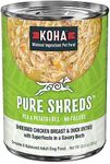 KOHA Pure Shreds Chicken and Duck Entrée for Dogs, 12.5oz Cans (Pack of 12)