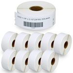 BETCKEY - Compatible DYMO 30252 (1-1/8" x 3-1/2") Address & Barcode Labels - Compatible with DYMO Labelwriter 450, 4XL & Zebra Desktop Printers [10 Rolls/3500 Labels]