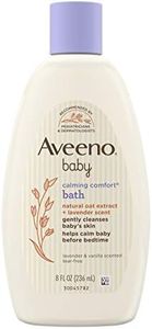 Aveeno Baby Calming Comfort Bath & Wash with Relaxing Lavender & Vanilla Scents & Natural Oat Extract, Hypoallergenic & Tear-Free Formula, Paraben-, Phthalate- & Soap-Free, 8 fl. Oz