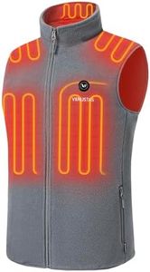 Venustas Men's Heated Vest, Up to 25 Hours Warmth, Heated Fleece Vest with Battery Included