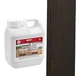 Sensio Home Dark Oak Wood Stain Big Value 1L Size Water Based Non Toxic Environmentally Friendly Wood Dye Indoor and Outdoor Furniture Wood Timber Skirting Doors Fence