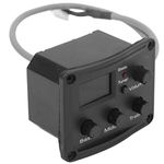 Ukulele Pickup,Ukulele Pickup EQ Color Tuner with LED Display Electric Box 3‑Segment Equalizer Musical