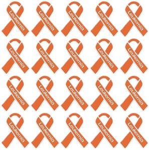 100 pack Leukemia Awareness Wholesale Pack Pins - Orange Ribbon Pins for Leukemia Awareness- Perfect for Support Groups, Events, Gift-Giving and Fundraising