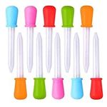 10 Pieces Droppers Pipettes, 5 ML Silicone and Plastic Liquid Dropper for Candy Chocolate Gummy Mold Pets