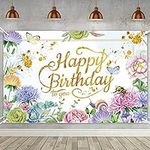 Flowers Birthday Party Backdrop Pin