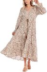 Mud Pie Women's Dolan Maxi Dress, Tan, S