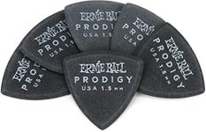 Ernie Ball Prodigy Guitar Picks, Shield, Black 1.5mm, 6-pack (P09331)