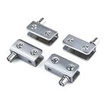 Pack-of-4 Glass Door Pivot Hinges No Drilling Hinge Clamp for Shower Cabinet Cupboard Door with 5-8mm Thickness Perspex, Stainless Steel