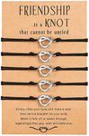 Sincere 2/3/4/5 PCS Love Knot Infinity Bracelet for Women Best Friends Sisters Friendship Distance Bracelets Christmas Bridesmaid Wedding Birthday Gifts, 9 inch, Stainless Steel, Cubic Zirconia