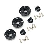JINOARC 3Pcs RC Fuel Dot Aluminum Anodized Round Miracle Fuel Dot Filler for RC Gas Airplane Boat Aircraft Plane(Black)