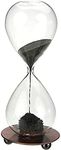 Zicome Hand-blown Glass Sand Timer Magnet Magnetic Hourglass with a Iron Base