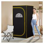 amocane Portable Infrared Sauna for Home, Full Size Personal Sauna Spa for Relaxation, Dry Heart Sauna Tent with Heating Foot Pad & Fortable Chair (L 31.5" x H 31.5" x H 62.9")