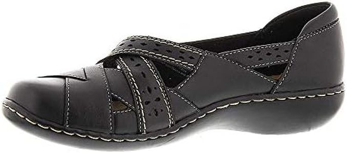 Clarks Women's Ashland Spin Q Slip-On Loafer, Black, 9 US Wide