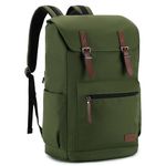 Backpack for Men,VASCHY Water Resistant High School Backpack Travel Carry-on Anti-theft Casual Daypack for Work Business Hiking Green