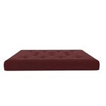 RealRooms Cozey 8" Spring Coil Futon Mattress, Microfiber, Full, Cabernet Red