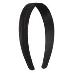 1 Inch Satin Hard Headband (Black)