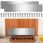 8 x 36 Inches Door Kick Plate for Exterior Doors Suitable for 36 Inch Doors Aluminum Kick Plates with Screws for Wood Metal Interior/Exterior Anti Scratch Door Protection (Silver, 1 Set)