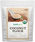 Healthworks Coconut Flour Unrefined Raw Organic (64 Ounces / 4 Pounds) | Certified Organic | Keto, Vegan & Non- GMO | Protein Based Whole Foods | Pancakes, Waffles, Bread & Other Baked Goods