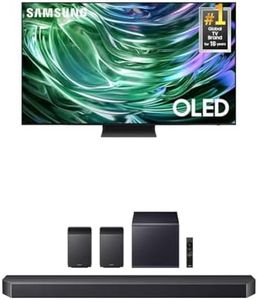 Samsung 77-Inch Class OLED 4K S90D Series HDR+ Smart TV w/Dolby Atmos, Object Tracking Sound Lite (QN77S90D, 2024 Model) Q990F 11.1.4ch Q Series Subwoofer + Rear Speaker (HW-Q990F, 2025)