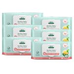 Aleva Naturals Bamboo Baby Sensitive Wipes- Natural and Organic Formula, Hypoallergenic, Biodegradable, Extra Strong and Ultra-Soft, Perfume Free Diaper Wipes - New Eco-Friendly, Sustainable Packaging- 72 Count X 6= 432 Wipes Total