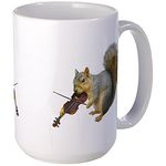 CafePress Squirrel Violin Large Mug 15 oz (444 ml) Ceramic Coffee Mug