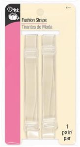 Dritz 53111 Detachable & Adjustable Fashion Straps, Clear