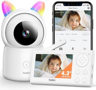 Baby Monitor, 4.3" Video Baby Monitor with 1080P Camera, Smart 2.4G WiFi Audio Monitor with Remote PTZ, Night Vision, 2-Way Talk, Sleep Mode, RGB Night Lights, Lullabies & 1000ft Range, APP Control