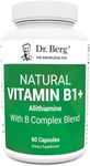 Natural Vitamin B1 B6 B12 Complex - Allithiamine Vitamin B1 Supplement with 8 Essential Vitamin B Complex for Men & Women Including Thiamin, Niacin, Folate, Magnesium & More - 60 Capsules