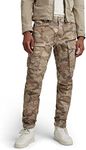 G-STAR RAW Men's Rovic Zip 3D Regular Tapered Pants, Multicolour (brick woodland camo D02190-C313-D212), 30W / 32L