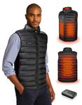 Loowoko Heated Vest for Men with Battery Pack Included, Rechargeable Electric Heating Jacket Coat, Lightweight Warming Vests