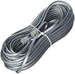 Monoprice 100935RJ11 6P4C Straight Landline Telephone Cable, 50-Feet for Data