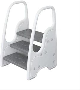Provecta Toddler Step Stool, Kids 3-Tier Step Ladder with Safety Handles, Non-Slip Pedal, Detachable Top Pedal, Kids Standing Tower for Toilet Potty Training, Bathroom Sink, Kitchen Counter