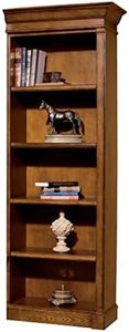 Hekman Furniture Urban Ash Burl Executive Right Bookcase – Elegant Tall Premium Adjustable Shelf Wooden Bookcase for Office Home Office & Library Use with Modern Traditional Designer Style Storage