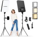 ADZOY 24 Inches Premium LED Video Bi-Colors Light Kit, 2700-7500K Dimmable Photography Lighting with Remote and 84 inches Stand, CRI 96+ Studio Lights for TikTok, YouTube, Game Streaming, Video