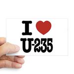 CafePress I Love U 235 Rectangle Sticker Rectangle Bumper Sticker Car Decal