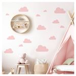 DEKO KINDERZIMMER DK1055-01 Wall Sticker Clouds Set Pink Girl Baby Room Wall Sticker Bedroom Wall Decoration Self-Adhesive