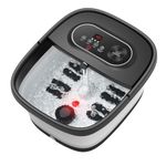 Snailax Foot Bath with Heat, Foldable Foot Spa Bath with 8 Shiatsu Rollers, Bubble, Red Light & Temp Control, Grinding Stones, Portable Soaking Tub，Gifts for Men Women