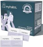 MyHalos 48 Hydrating Eyelid Wipes for Dry Eye Relief and Computer Vision Syndrome - Moisturising and Soothing Eye Wipes for Dry Eyes, Helps with Blepharitis - Gentle Formula with Tea Tree