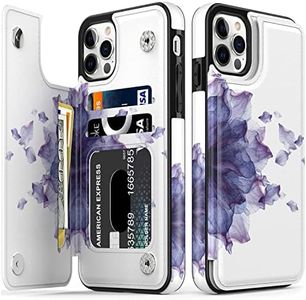 LETO for iPhone 14 Pro Max Case,Luxury Flip Folio Leather Wallet Case Cover with Fashion Designs for Girls Women,Card Slots Protective Phone Case for iPhone 14 Pro Max 6.7" Blooming Purple Flower