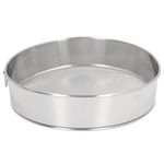 Large Size Round Sifter 80 Mesh, Coated Stainless Steel Flour Sieve for Powdered Sugar and Cocoa Powder