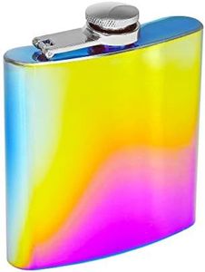 Fairly Odd Novelties Rainbow Iridescent Stainless Steel Flask, 6oz Fun Colorful Unicorn Drinking Gift, One Size